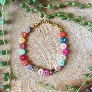 Swimming In Circles | Mac Miller Inspired Beaded Bracelet | Gold & Multicolor